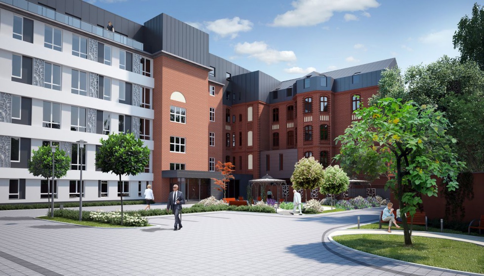 Wizualizacja tyłu budynku na ul. Dyrekcyjnej Angel Care we Wrocławiu Angel Care: czym właściwie są apartamenty chronione?