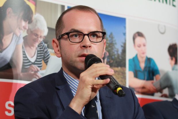 Na zdj. Michał Szczerba, Poseł na Sejm RP, przewodniczący sejmowej Komisji Polityki Senioralnej Fot. PTWP Wybory: B. prezydent poparł szefa Sejmowej Komisji Senioralnej