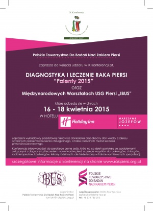 Fot. Polskie Towarzystwo do Badań nad Rakiem Piersi Kongres "Falenty 2015": diagnostyka i leczenie raka piersi