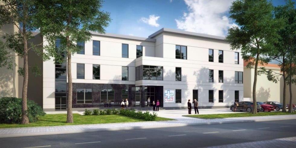 Budowa Regionalnego Centrum Leczenia Bólu w Mońkach zakończy się w październiku. Fot. wizualizacja Budowa Regionalnego Centrum Leczenia Bólu w Mońkach na finiszu