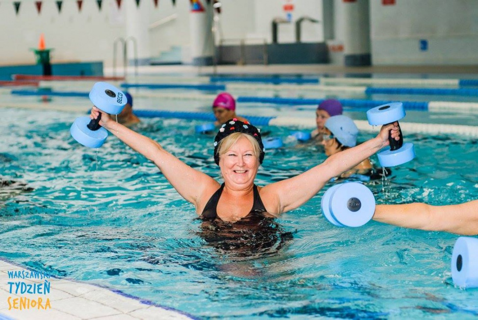 Warszawski Tydzień Seniora 2016 - aqua aerobic. Fot. UM Warszawa/Viktoriya Kolisnyk II Warszawski Tydzień Seniora na zdjęciach